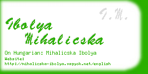 ibolya mihalicska business card